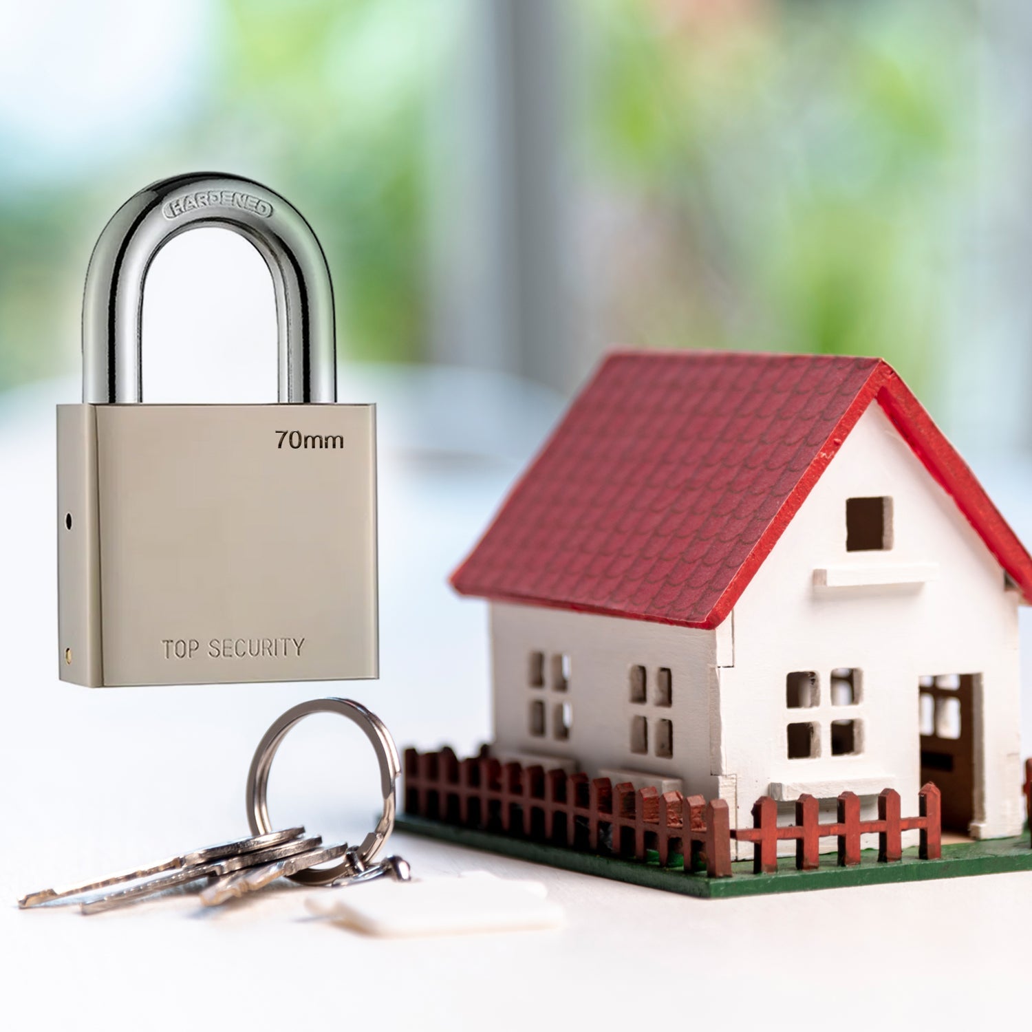 1690 Heavy Steel Premium Square Padlock 70mm With 4 Keys | Multipurpose Hardened Shackle Padlock for Door, Gate, Shutter and Home DeoDap 1690 Heavy Steel Premium Square Padlock 70mm With 4 Keys | Multipurpose Hardened Shackle Padlock for Door, Gate, Shutter and Home DeoDap